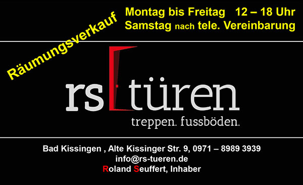 Räumungsverkauf wegen Geschäftsaufgabe